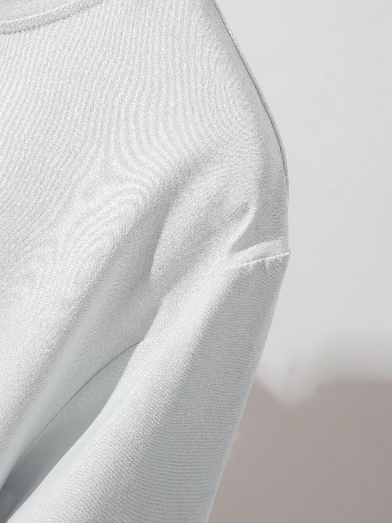 Camiseta básica de manga corta para hombre, cuello redondo, suave, informal, básica — view 2