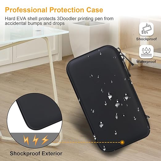 Estuche Rígido para Lapiz 3D 3Doodler Start 2024 Negro+Naranja miniatura 5