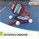 Stag Iconic Neophyte Ping Pong Set | 2 TT Rackets with 3 Balls | Designed for Comfort, Control & Casual Play (Neon Black) gallery image
