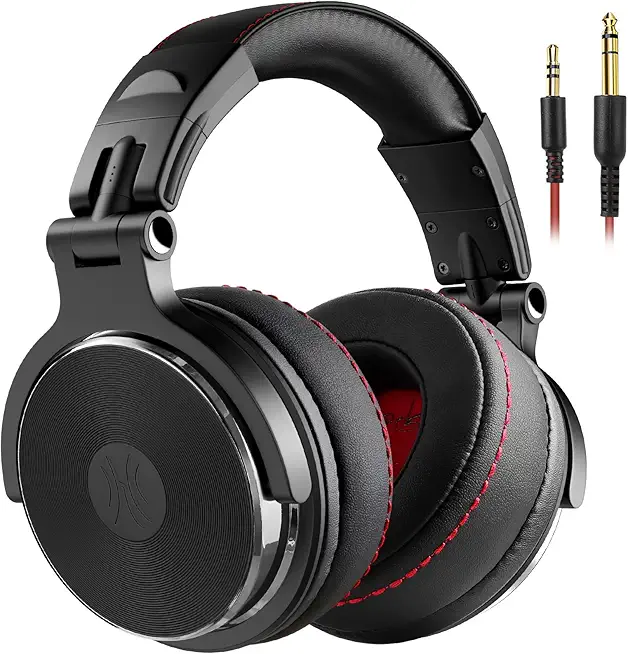 OneOdio Over Ear Kopfhörer mit Kabel, HiFi Studiokopfhörer mit Hi-Res, 50mm Treiber, Share-Port, Große Ohrmuscheln, 6,35 & 3,5mm Klinke, Geschlossene DJ Headphones für Podcast, Handy, PC (Pro 50)