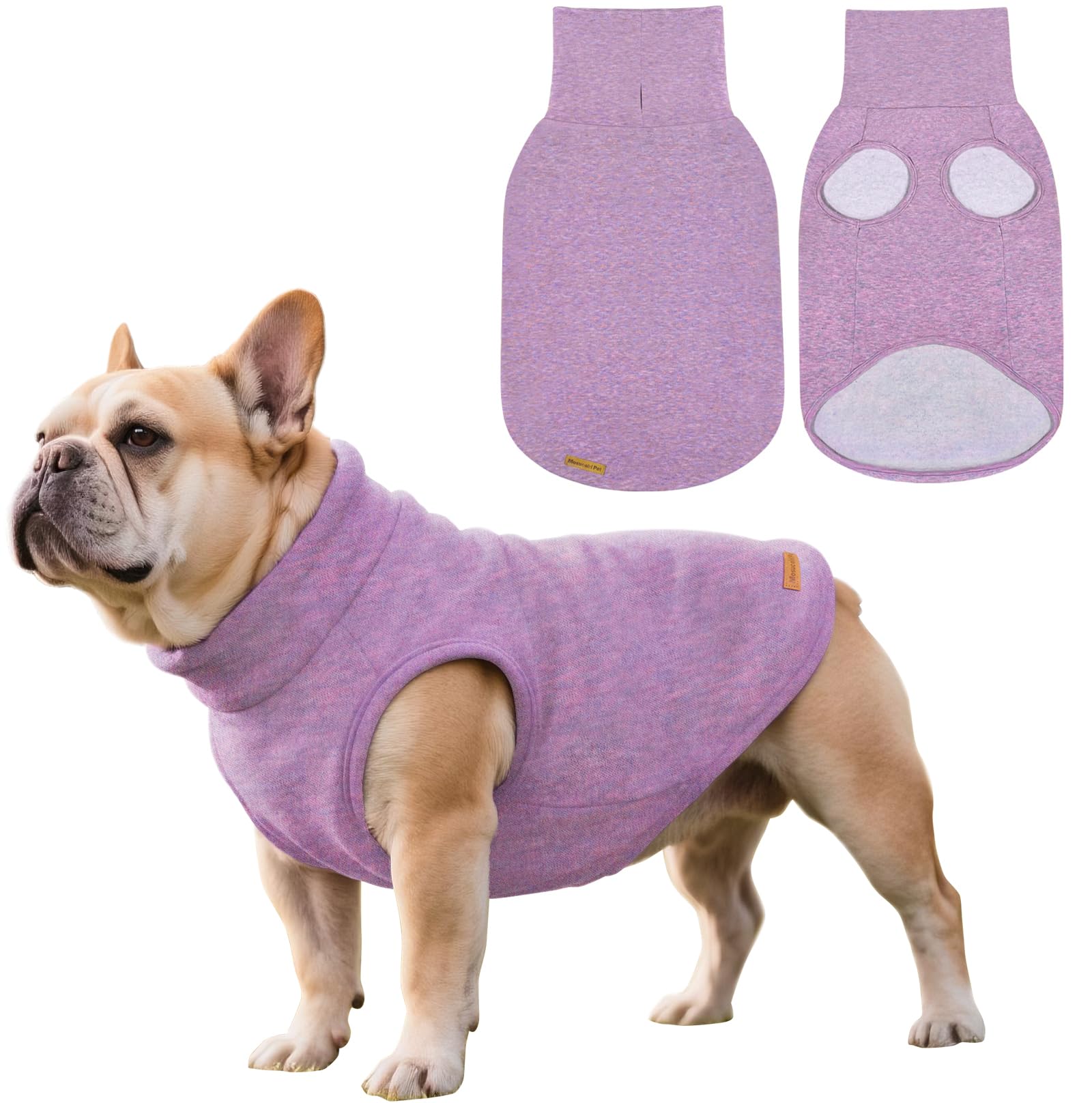 Felpe per Cani Maglioni cani Maglione per Animali Domestici Felpe con cappuccio Abbigliamenti per cani caldi Cappotti e giubbotti per cani piccoli e medi XS-4XL (Violetta, S)
