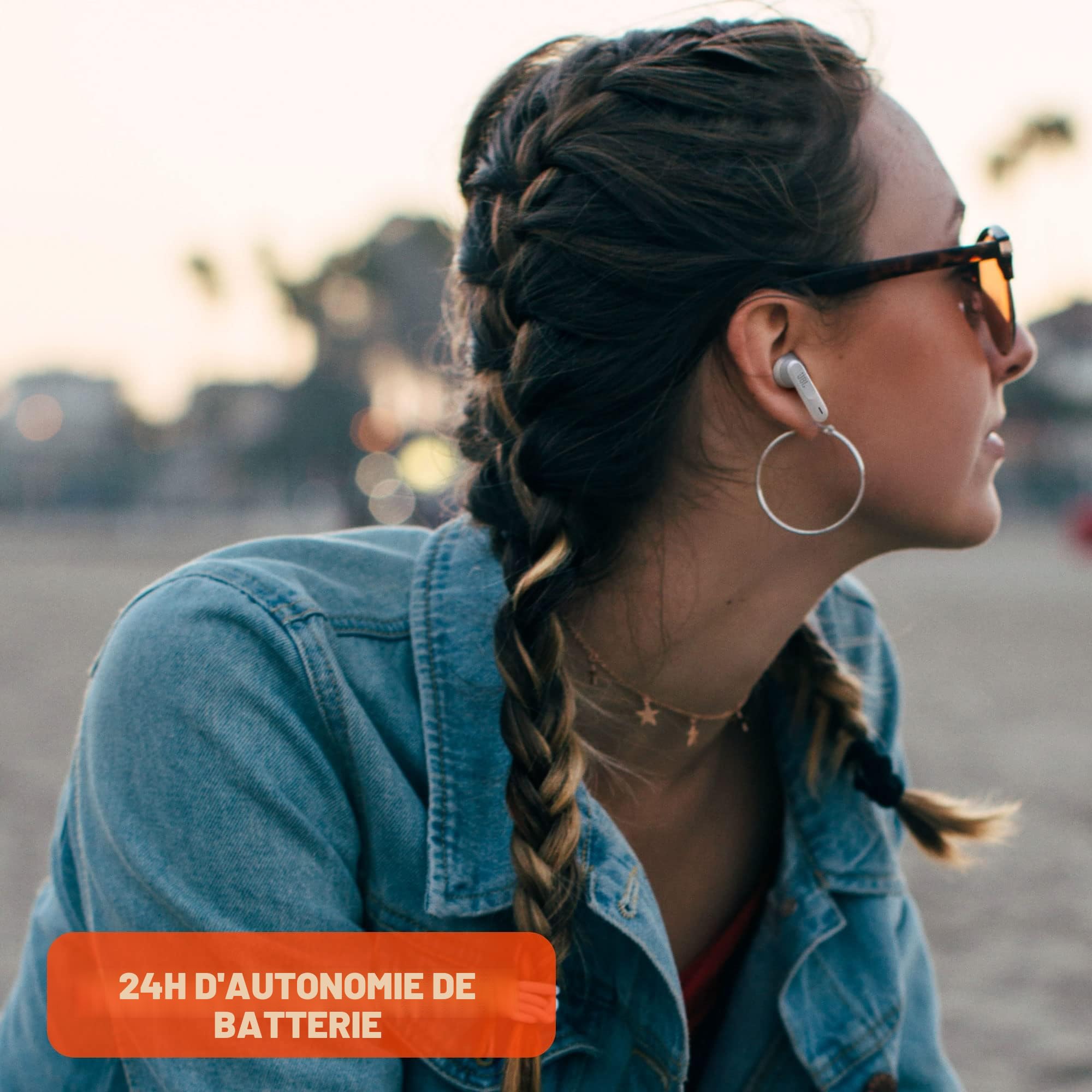 JBL Wave 300 TWS True-Wireless Ecouteurs Bluetooth – Ecouteurs sans fil avec microphone intégré – Jusqu'à 26 heures de musique – Etui de chargement inclus – Noir