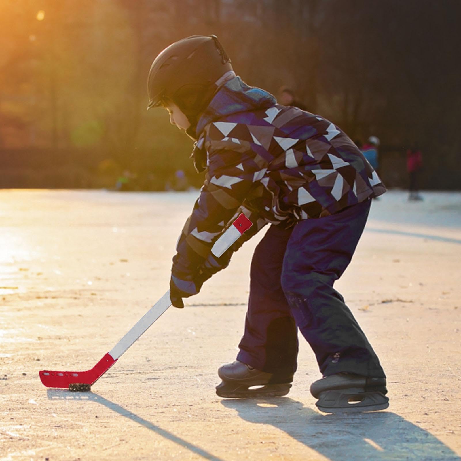 Bastoni da hockey su ghiaccio per bambini, Set di mazze e palline da street hockey per bambini, Attrezzatura per l'allenamento 'hockey giovanile, set per iniziare l'hockey, regali di complean