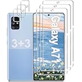 [3+3 Pack]Galaxy A71 5G Screen Protector+Camera Lens Protector, 9H Hardness Tempered Glass, Anti Scratch, HD Clear, Easy Installation, Bubble Free, Screen Protector for Samsung Galaxy A71 5G/4G/5G UW