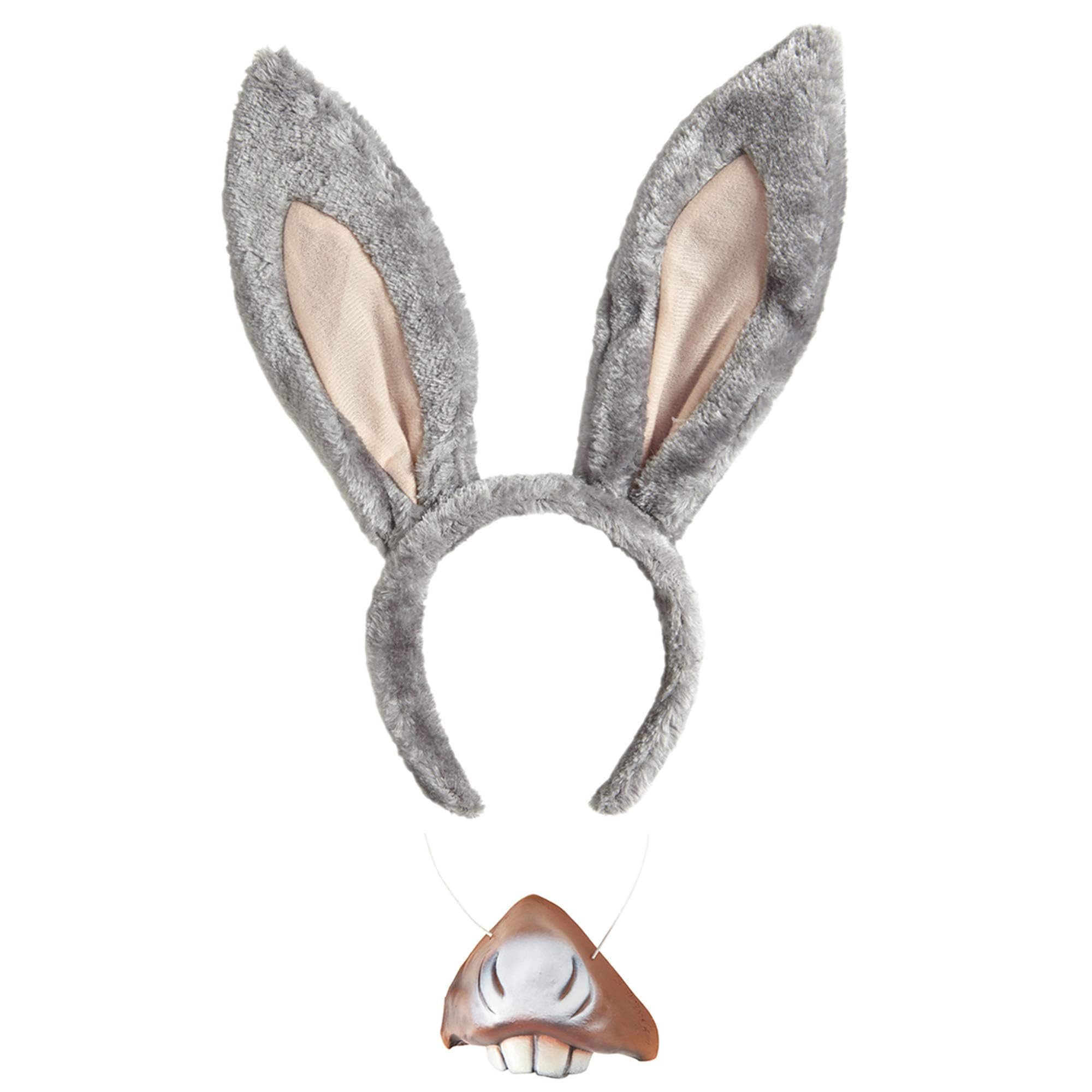Donkey Set (Ears Mouth) Accessory for Animal Jungle Farm Fancy Dress