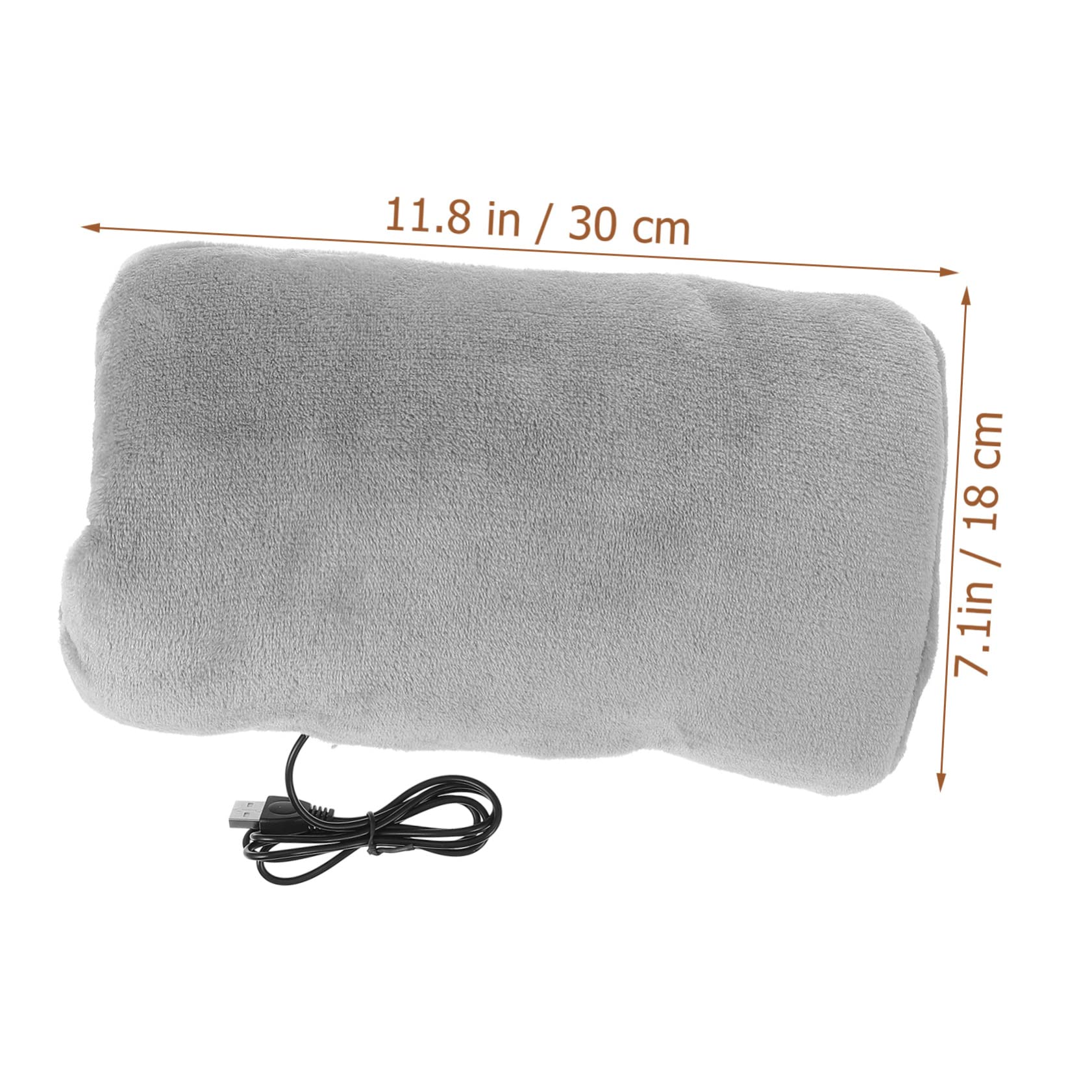 Cuscino Scaldamani Senza Fili Ricaricabile Riscaldatori Silenziatore Di Peluche Peloso Usb Guanti Scaldino Invernale Da Donna Riscaldante Mano Più Caldo Grey Flanella