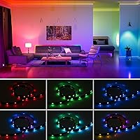 Vista 7 de SEZO WS2812B Tira de luz LED 16.4FT 30PixelM 150LEDs DC5V Tira de LED direccionable individual SMD5050 RGB Color de ensueño Tira de luz LED