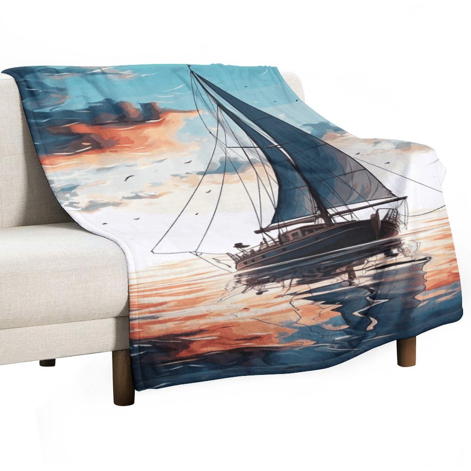 Couverture en flanelle bleue chaude pour éviter les frissons sur votre lit