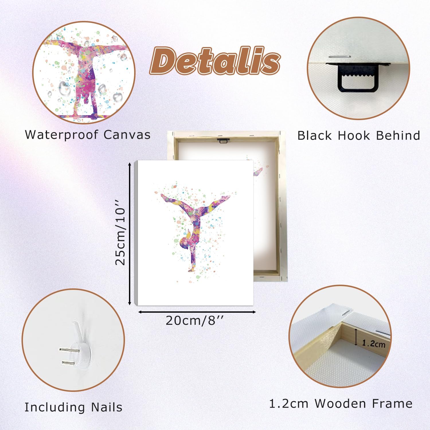 CHDITB Gymnastics Decor for Girls Bedroom, Abstract Exercise Dance Gymnast Art Prints,Set of 3(8" x10")  Gymnast Ballet Poster Gymnastics Canvas Wall Art for Training Room Gym Girl Yoga Room Decor