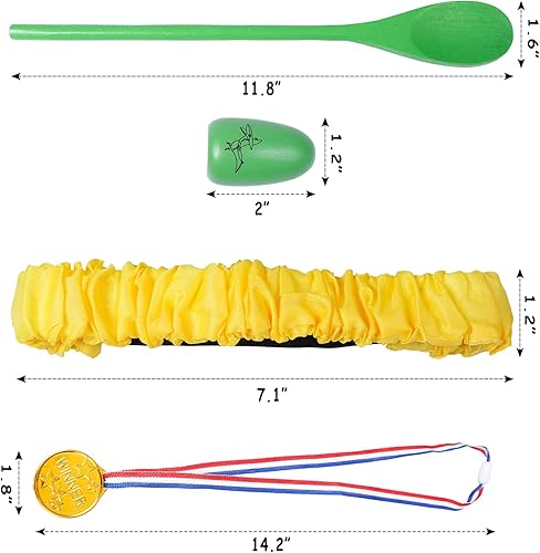 Miniatura 2 de NATUOPPC Juegos de césped al aire libre con temática de dinosaurios para 4 jugadores, carreras de huevos y cucharas, carreras de relevos con patas,