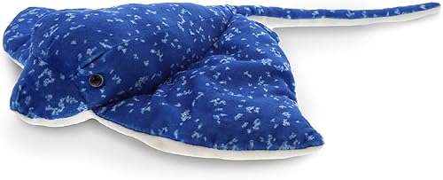 DolliBu Spotted Blue Stingray - Juguete de peluche súper suave, colección salvaje, regalo de felpa del océano para niños y adultos, lindo rayo de