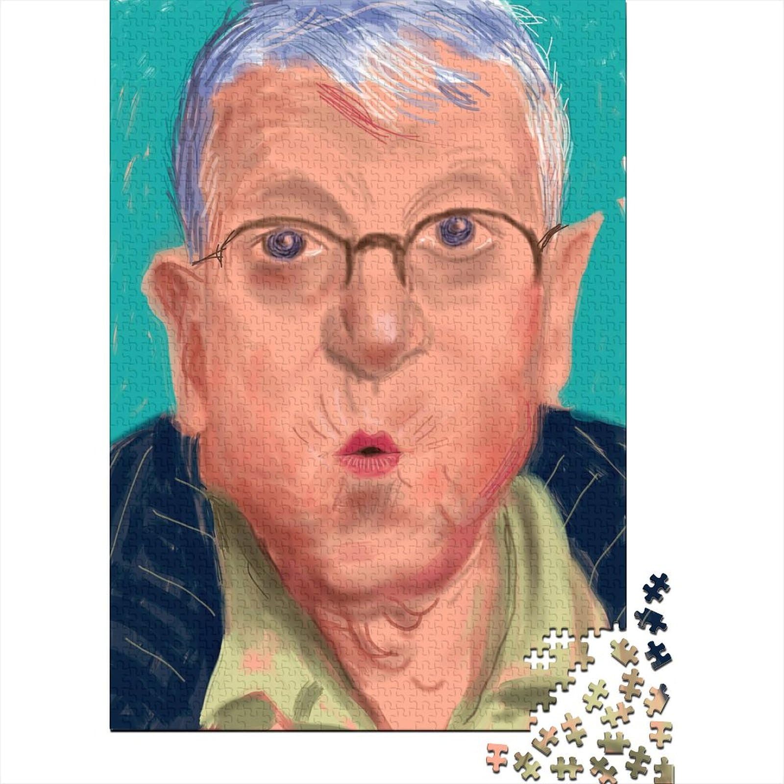 David Hockney Jigsaw Puzzle for Adults Oil Painting 1000 Piece Puzzles for Kids Museum Jigsaws Puzzle Toys Gifts, Home Decor World Famous Paintings — image 1