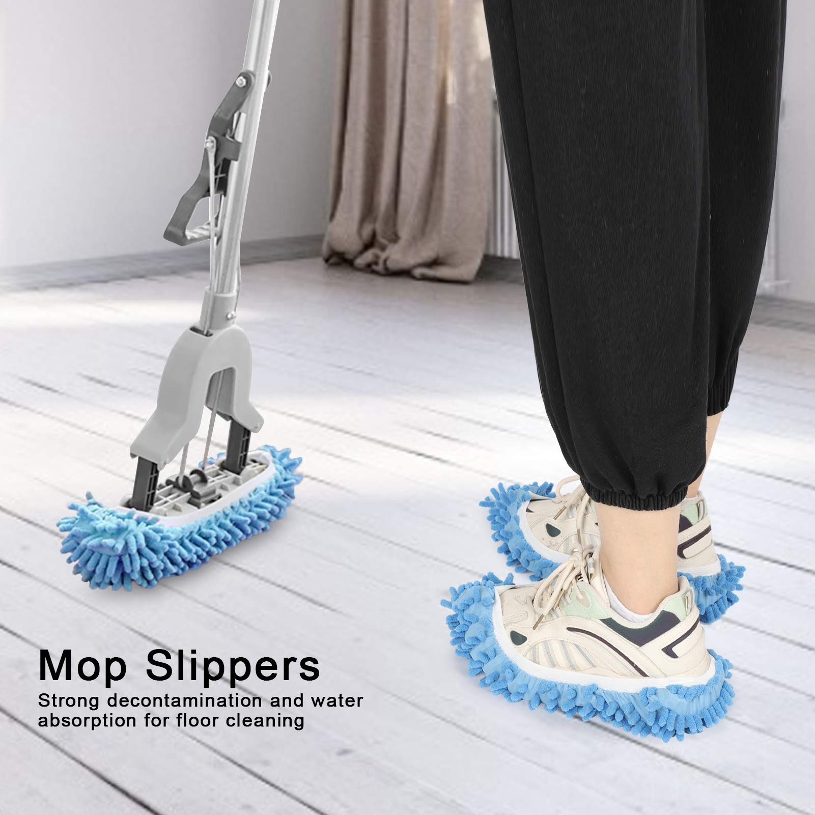 Duster,Feather Duster 10 PCS Mop Shoes for Floor Cleaning, Dust Cleaning Slipper Mop Shoes Cleaning Tools Multi-Function Floor Cleaning Shoes for Home