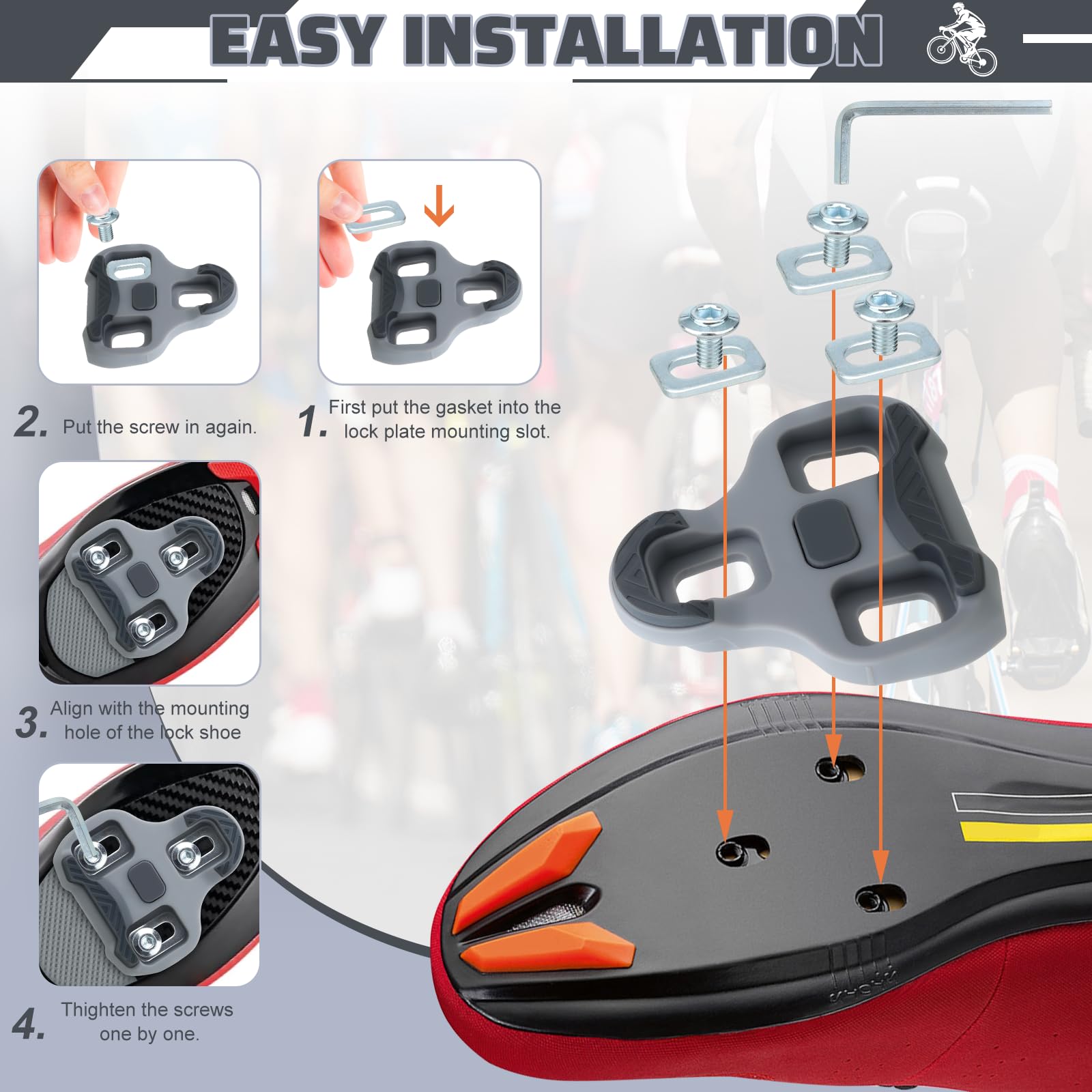 klickpedale 3 loch Grip Fahrrad-Cleats Kompatibel mit Look Keo Pedal Pedalen, 3-Loch Carbon Rennrad-Cleats, mit Hosenklammer Fahrrad Road Pedalplatten, Stollen Für Pedale Fahrradzubehör für Rennrad & Trekking(Grau 4.5°) Sport & Freizeit Color:Black Frame VLT 18.6% Zeiss Uniform ML Blue Frozen  + VLT 91% Yellow Lens Baby Handschuhe Wollfleece von new-colors