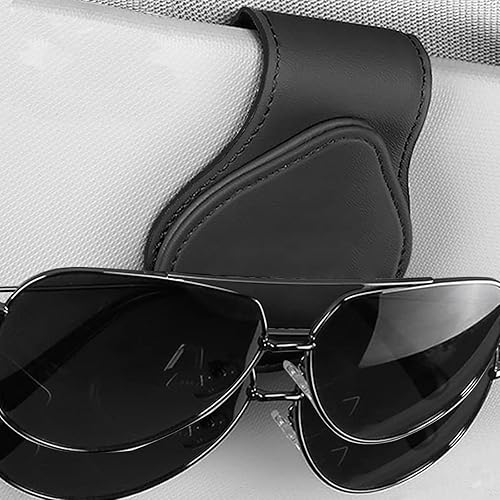 ABSWER Clip de soporte para lentes de sol para Ford F150 para visera solar de automóvil, clip magnético de cuero para lentes de gafas para F-150