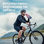 GEMFUL BPA Bouteille d'eau de vélo gratuite 24 oz Squeeze Flacons de vélo de route étanches pour entraînement de gymnastique de montagne 750ml 2 Emballage (vert noir + bleu vert)