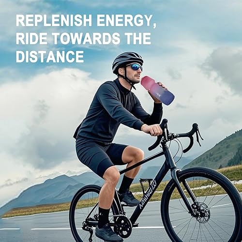 Miniatura 7 de GEMFUL Paquete de 2 botellas de agua de ciclismo sin BPA, botella de ciclismo de 24 onzas, a prueba de fugas, para bicicleta de carretera,