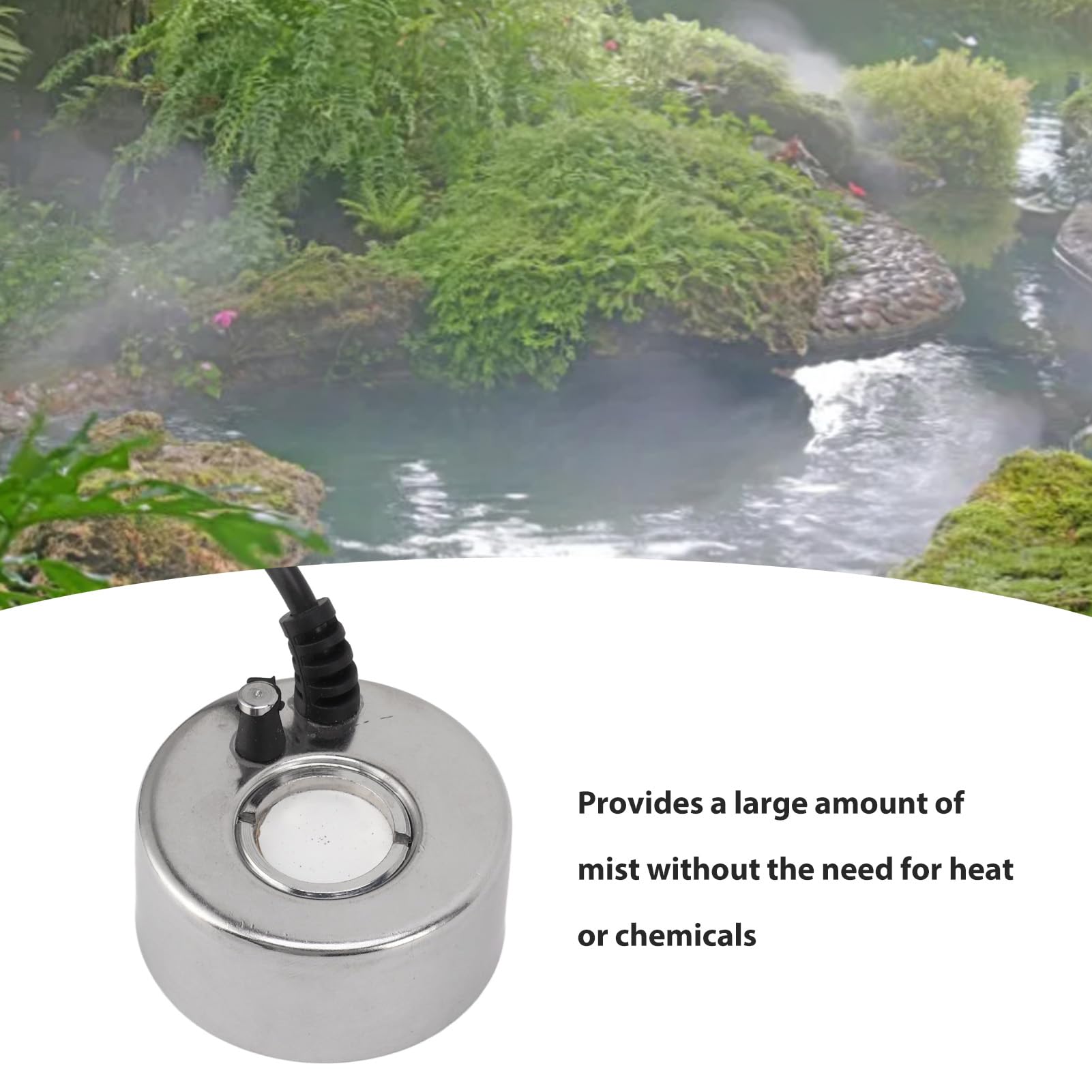 QANYEGN Humidifier Fog Making Machine, Mini Mist Maker, Atomizer Humidifier for Fish Sink Vase Birdbath Rockery Landscape Decor