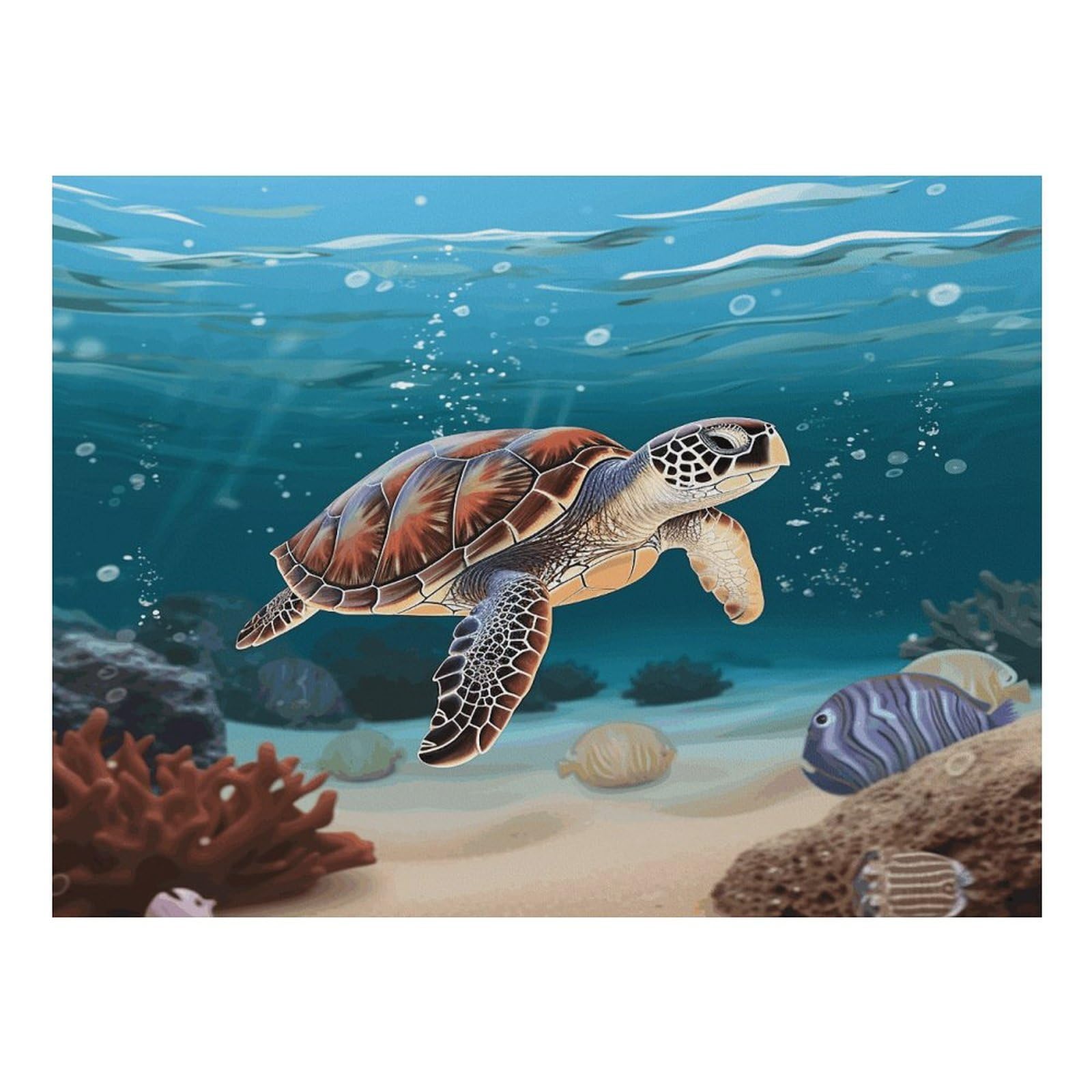 Tappetino per cibo per gatti a forma di tartaruga marina, antiscivolo, facile da pulire, per cibo e acqua, per cani e gatti, 61 x 81,3 cm