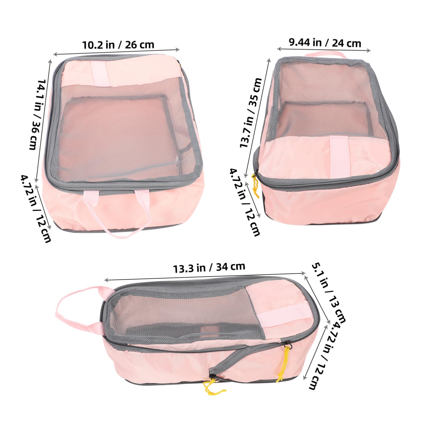 LIFKOME 3piezas Compression Viaje Organizadores Equipaje Almacenamiento Oxford