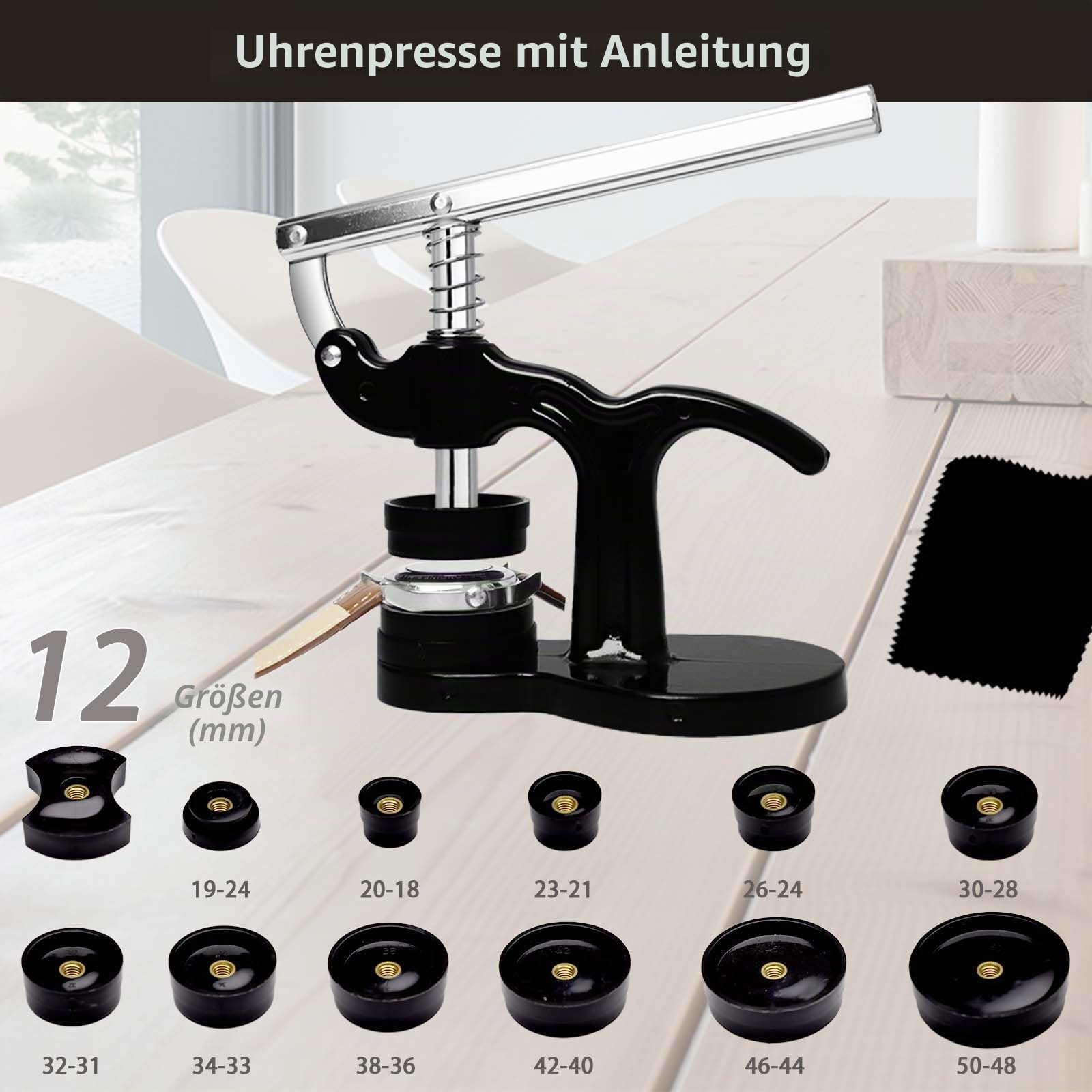 Professionelles Uhren Reparatur Set, GLDCAPA Uhren Reparatur Werkzeuge mit Tragetasche, Werkzeug zum Entfernen von Uhrengliedern, Uhrengehäuseöffner, Uhrenpresse Set mit 60 Uhrenbatterien