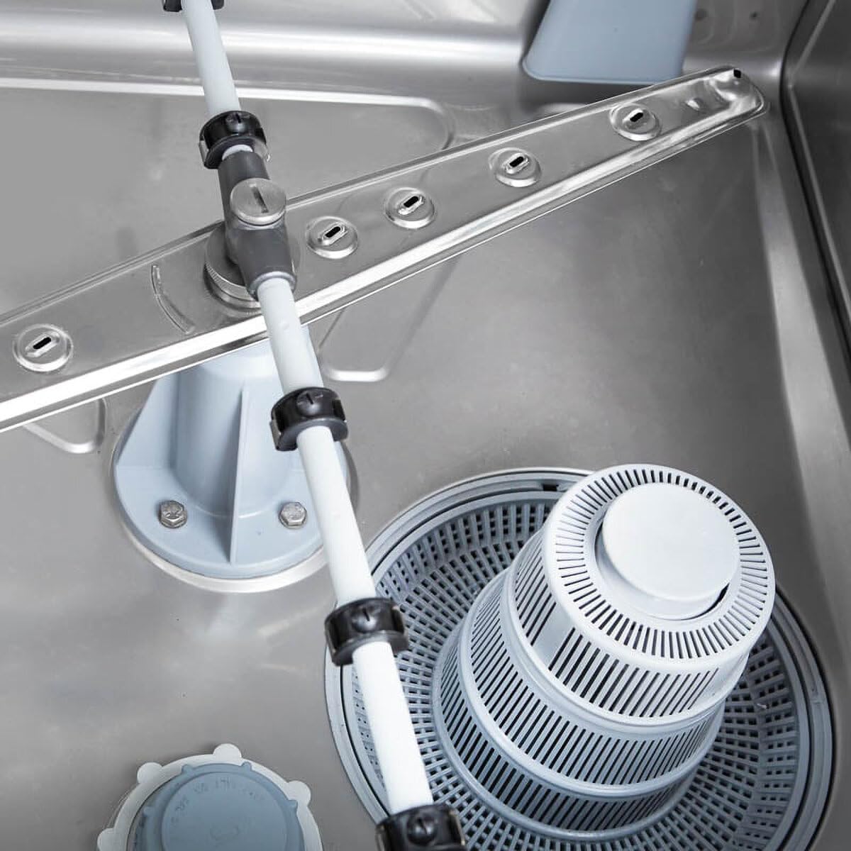 GastroHero ECOLINE-GSM54SLE Geschirrspülmaschine I 400 V Spülmaschine mit Laugenpumpe & Enthärter I Geschirrspüler für Gastronomie I Korbmaß 50 cm