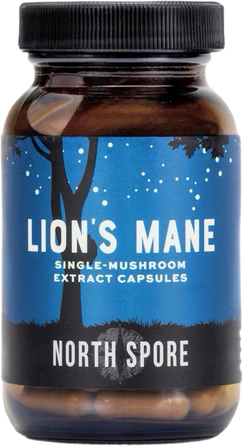 North Spore Organic Lion's Mane Mushroom Extract Capsules | Lion's Mane Supplement | Boost Focus, Memory, Vitality, Cognitive Function | Pure Organic Extract Blend - 120ct - Image 3