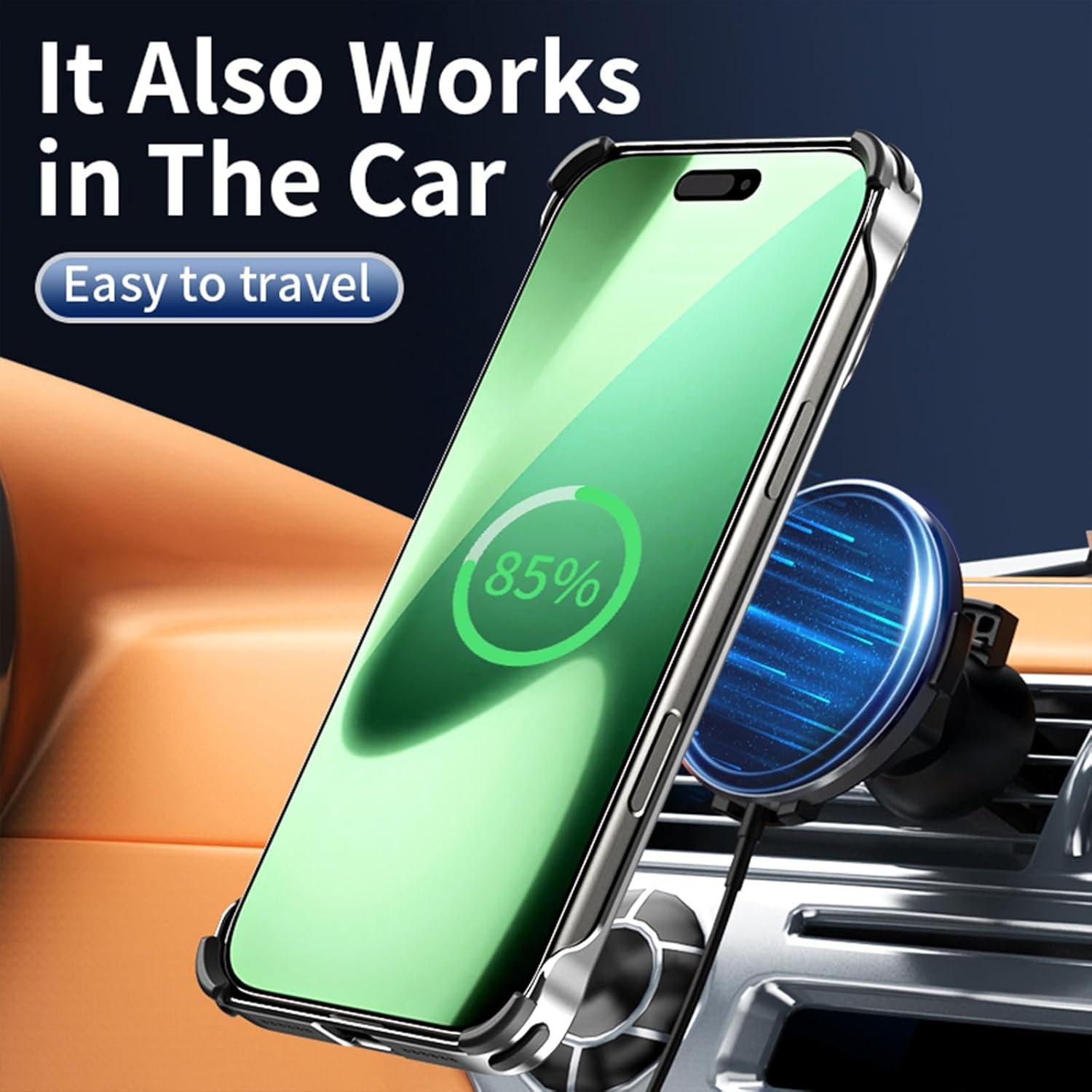 Magnetic Metal Case for iPhone 17 Pro / 17 Pro Max, Frameless Hollow Bumper with Rotating Lens Guard Kickstand, Heat-Dissipation Skeleton Frame, Shockproof Slim Protective Cover(Gray,17 pro max)