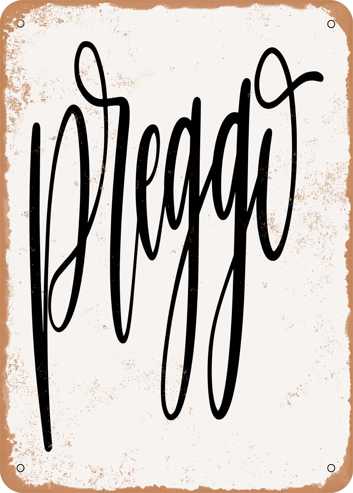 Miaomansenstore Metal Sign - Preggo - Vintage Rusty Look Home Decor