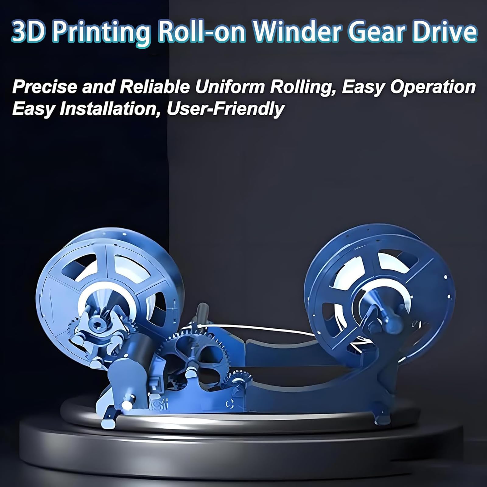 3D-Filament-Respooler, 1 kg Kapazität, gleichmäßiges Aufwickeln ohne Verheddern, Smart Start/Stop, Universal für PLA ABS PETG Filament