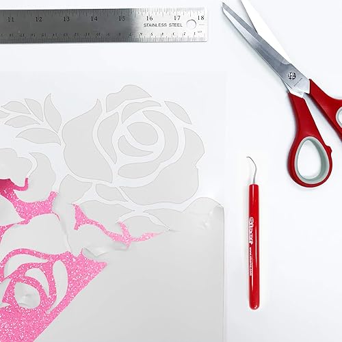 Miniatura 3 de Siser Glitter HTV Rollo de 11.8 x 10 pies, vinilo de transferencia de calor para planchar (rosa neón)