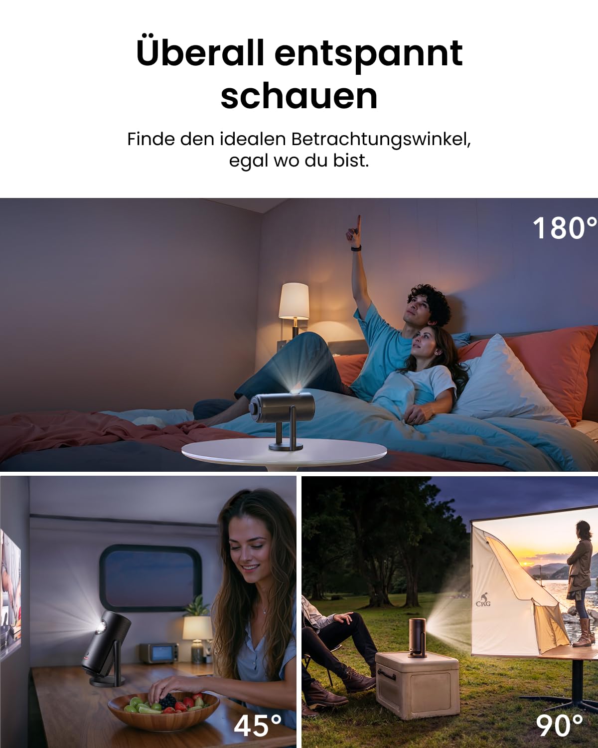 NEBULA Capsule Gimbal-Ständer, 0-360 Grad vertikal und horizontal Einstellbarer Betrachtungswinkel, 3 Sekunden einfache Einrichtung, für die Capsule-Serie