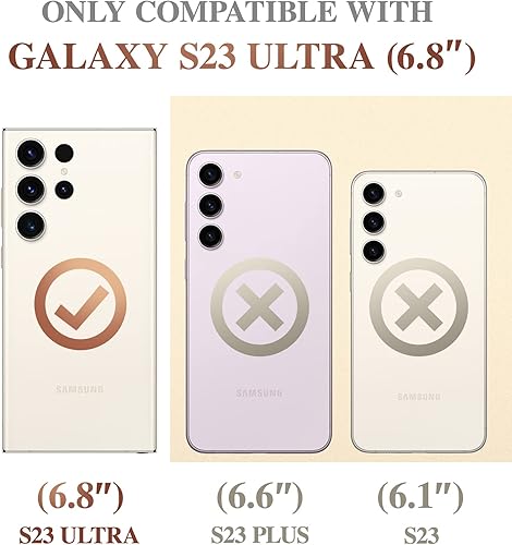 Miniatura 9 de GVIEWIN Funda compatible con Samsung Galaxy S23 Ultra con funda para cámara deslizante, protección contra caídas de grado militar Funda protectora