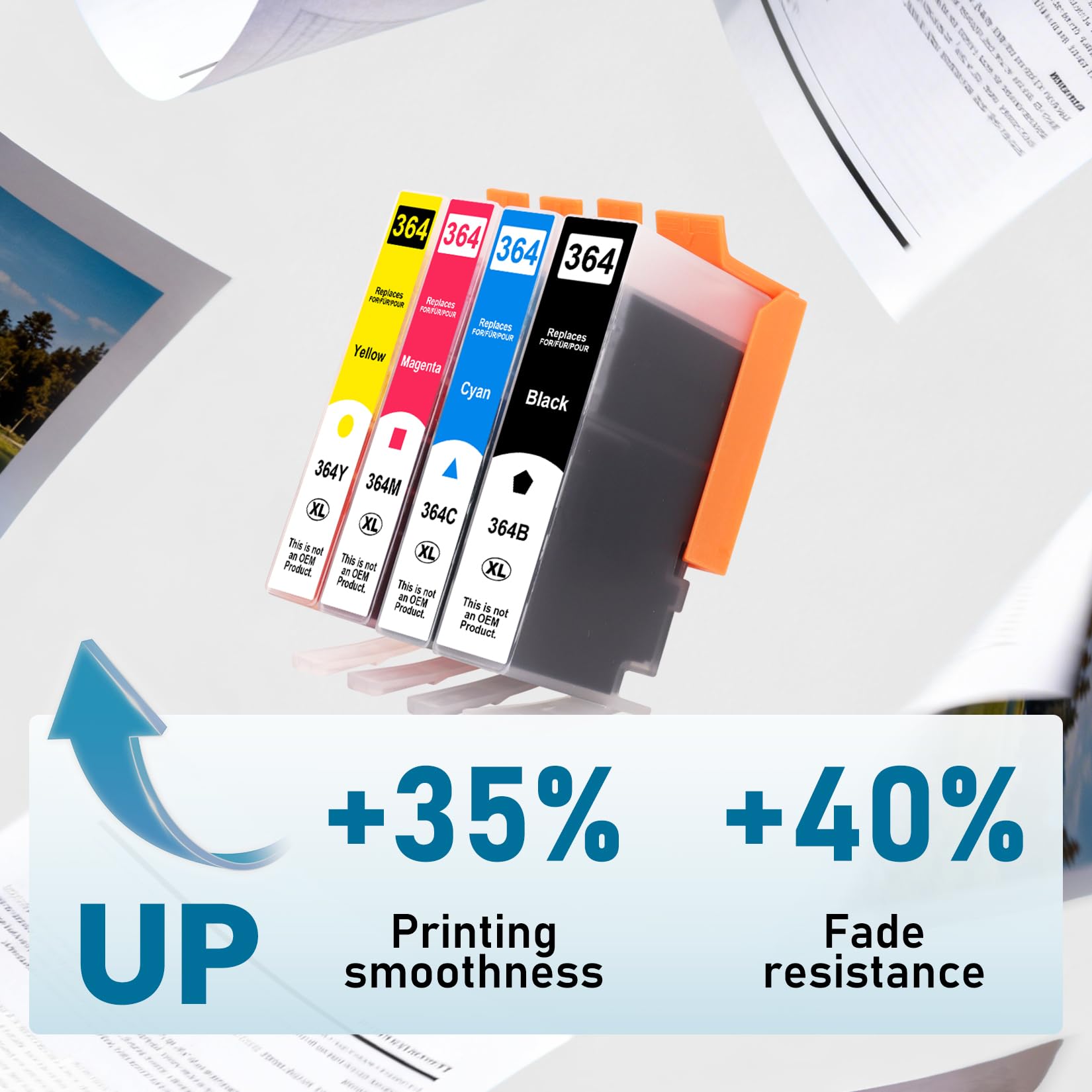 364XL Cartucce d'inchiostro Sostitutive Compatibile con Cartucce HP 364 XL HP 364XL per HP Photosmart 5520 5510 6510 6520 7510 7520 per HP Deskjet 3070A 3520 HP Officejet 4610 4620 - 5