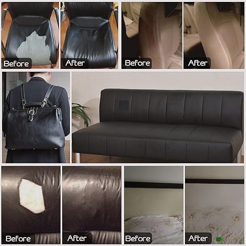 Miniatura 3 de Parche de reparación de cuero grande de 17 x 79 pulgadas, cinta autoadhesiva de reparación de cuero, parches de cuero para muebles de sofá, sillas,