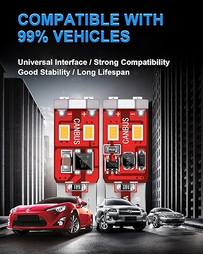 Miniatura 2 de Canbus - Bombilla LED 194 168 2825 W5W T10 para automóvil, sin errores, sin polaridad, para matrícula, cúpula, mapa, luces de puerta de cortesía