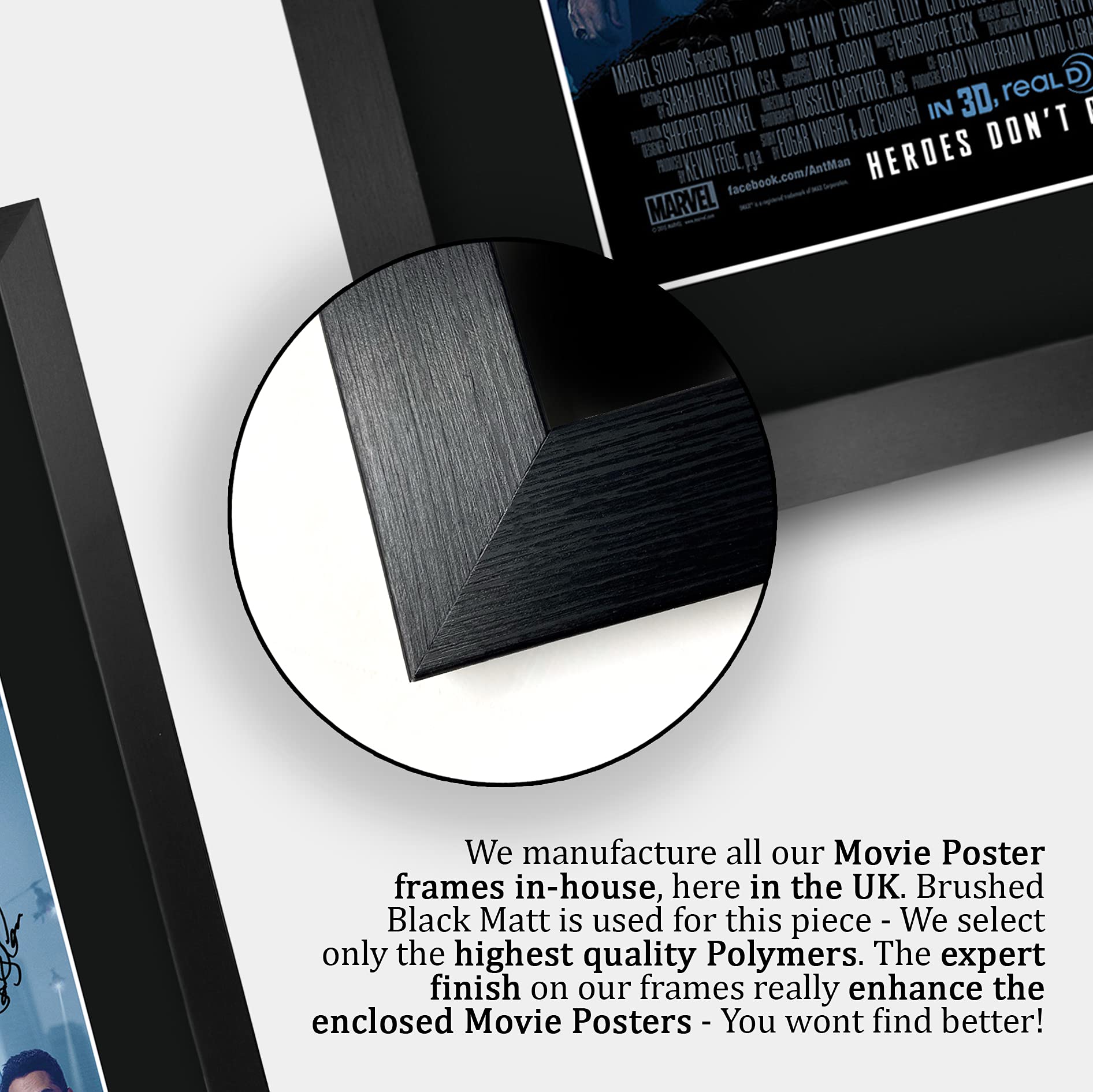 HWC Trading FR A3 Ven Ant-Man Paul Rudd E Regali Cast Poster Immagine Stampata Autografi per Il Film Remembered da Parte dei Fan - A3 Framed