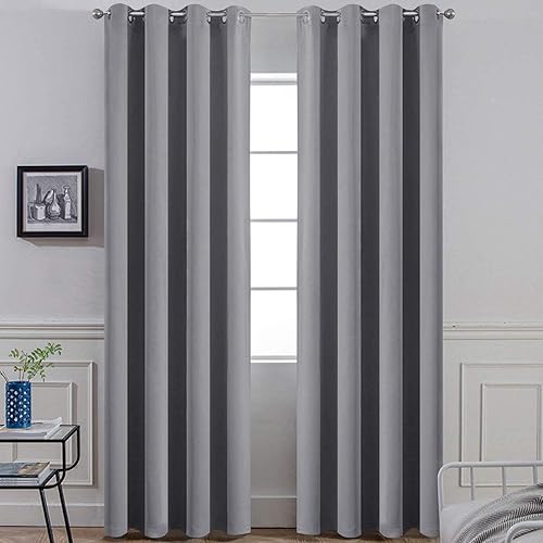 Miniatura 1 de Yakamok - Cortinas blackout para habitación, con ojales, térmicas, para oscurecer la habitación o sala, juego de 2 paneles