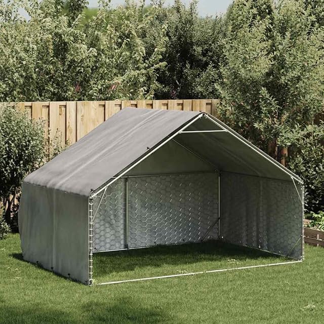 Foto 2 de 6 de vidaXL Caseta para Perros de Exterior con Cubierta 3x2x1
