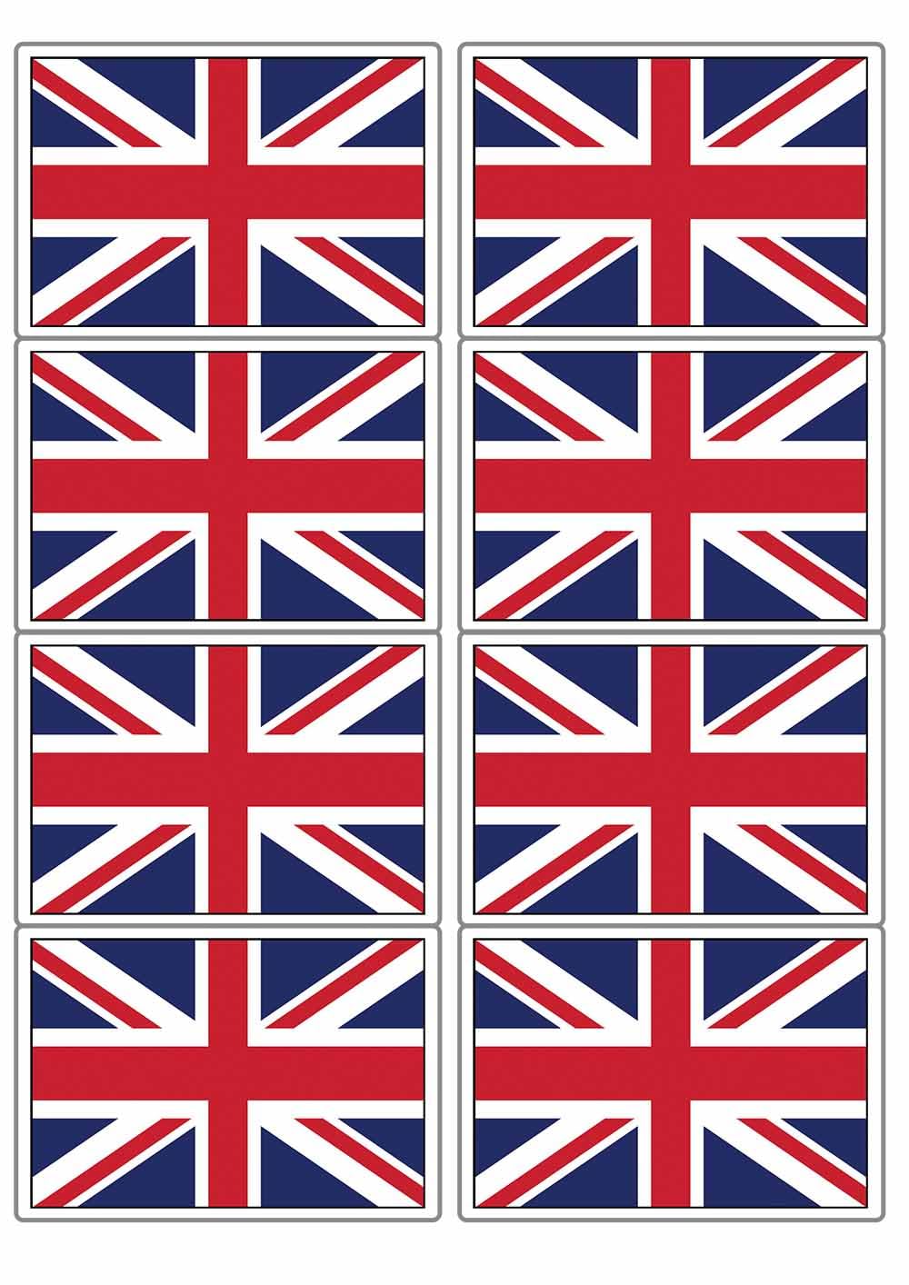 Ozorath United Kingdom British Union Jack Flag Stickers