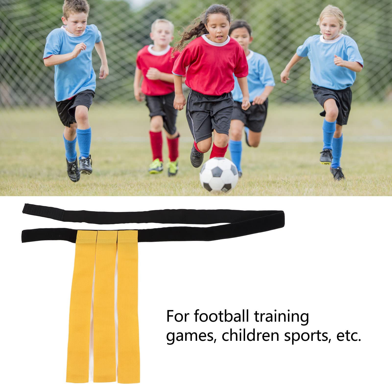 Football Waist Belt Flag, Flag Football Belts Flags for Flag Football Tag Football Competition Training Waistband Flag Outdoor Sports Pulling Ribbon(yellow)