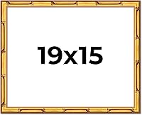 Vista 275 de Poster Palooza Marco de madera maciza de bambú dorado de 12 x 8 pulgadas con acrílico UV, respaldo de tablero de espuma y accesorios para colgar