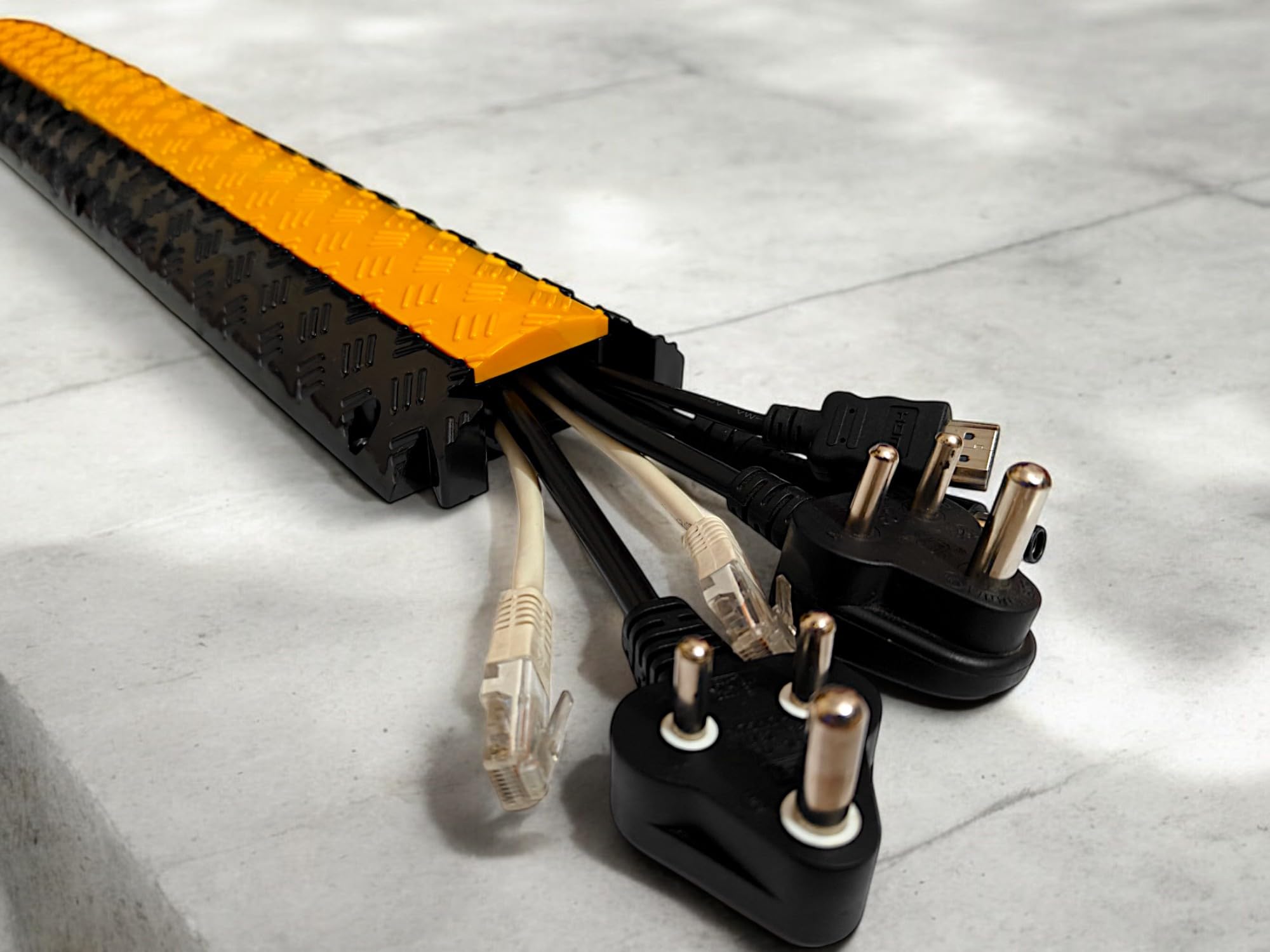 Floor Cable Protector - 3ft Set, Anti-Slip -3
