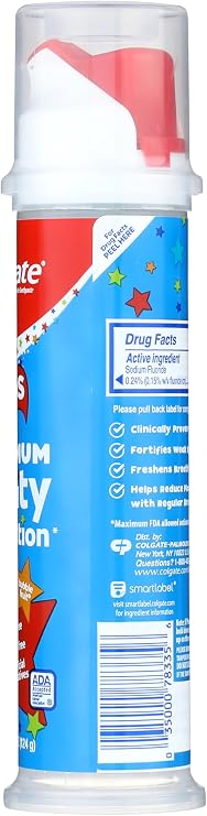 Colgate Kids Toothpaste Pump, Maximum Cavity Protection, 4.4 Ounces