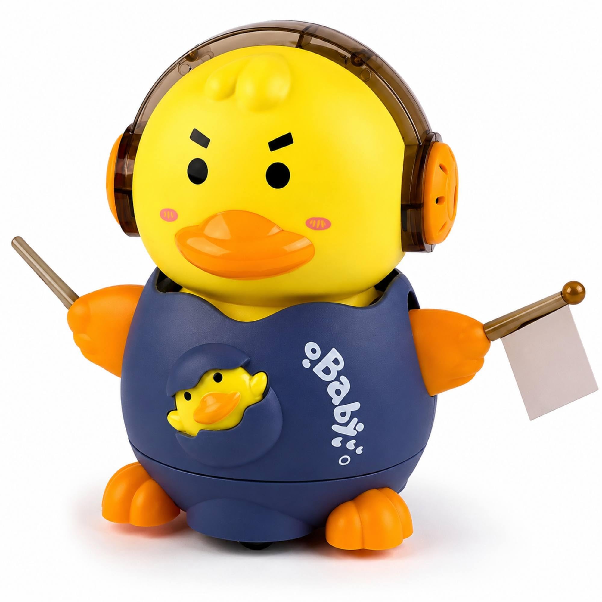 SHAKTISM Music Duck Toy for Kids | Musical Walking Duck with LED Lights, Head Nodding & Wing Waving | Bump & Go Universal Wheel | Battery Operated Educational Toy | Gift for Boys & Girls 3+ Years-image-12