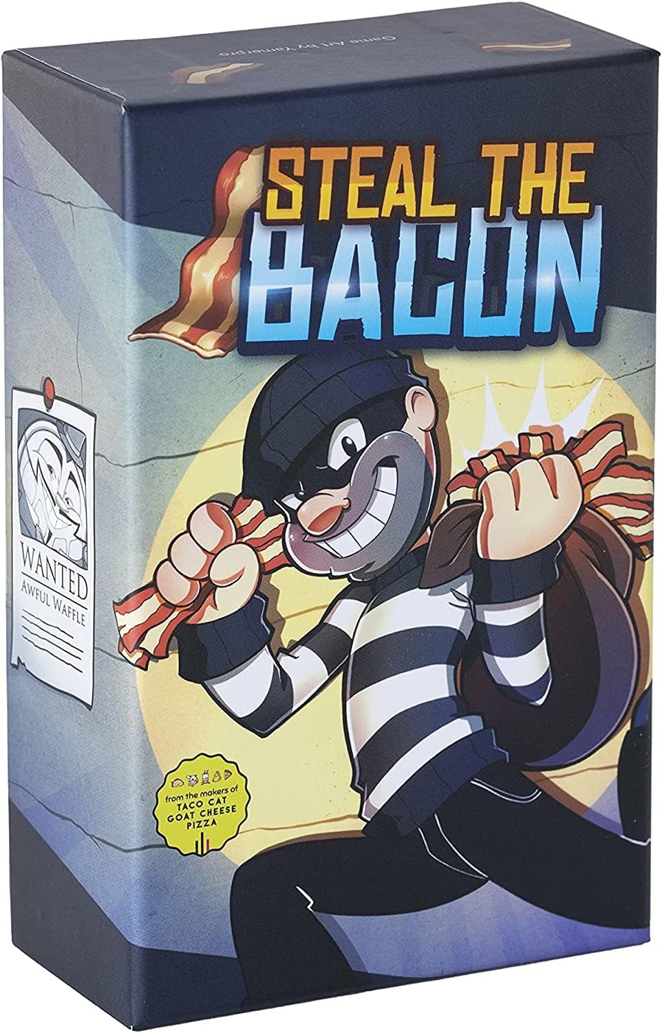 Steal The Bacon by The Creators of Taco Cat Goat Cheese Pizza, Family Party Game, Ages 8+, 1 Minute to Learn, and Ridiculously Fun to Play!