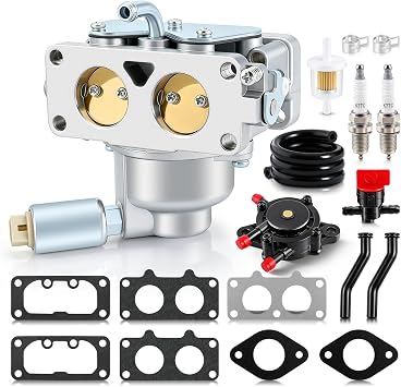 AUTOKAY 796997 MIA11461 Carb Carburetor Fits for John Deere D125 D130 D140 D150 D170 LA135 LA145 LA155 LA165 LA175 X130R X140 X165 Z235 Z245 Z255 Z425 Lawn Tractor Carb, with Gaskets