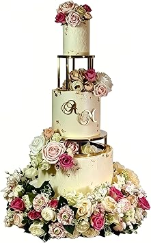 2 Piece Tier Gold Cake Stand Set Round Metal Cupcake Stands for Dessert Table Display Stands for Wedding Birthday Party Anniversary Bridal Shower and Home Decor