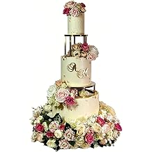 2 Piece Tier Gold Cake Stand Set Round Metal Cupcake Stands for Dessert Table Display Stands for Wedding Birthday Party Baby Shower Anniversary Bridal Shower and Home Decor