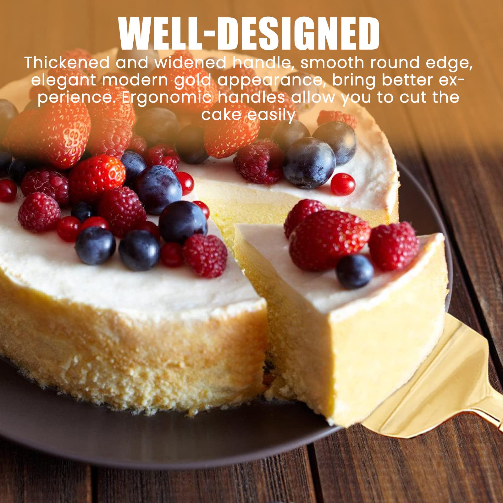 Amazon | ウェディングケーキナイフとサーバーセット: ゴールドケーキ